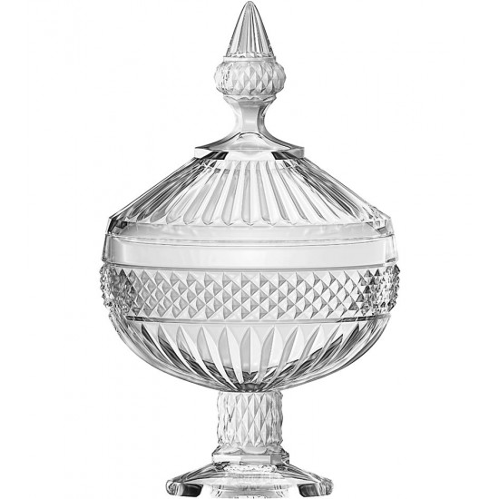 Bomboniere 20cm Por 12cm Palace Com Pé Em Cristal Ecológico L'Hermitage